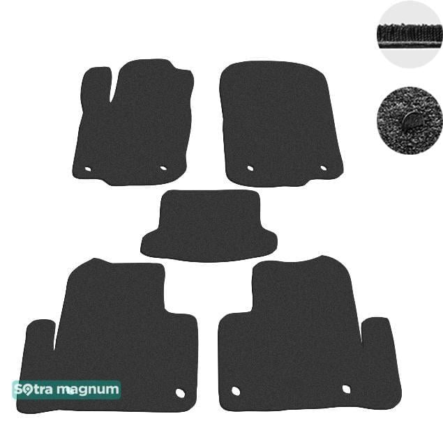 Sotra 08701-MG15-BLACK Interior mats Sotra two-layer black for Mercedes Gle-class coupe (2015-), set 08701MG15BLACK