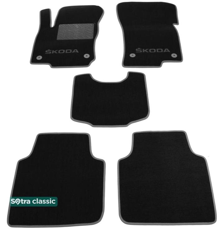 Sotra 08706-GD-BLACK Interior mats Sotra two-layer black for Skoda Kodiaq (2016-), set 08706GDBLACK