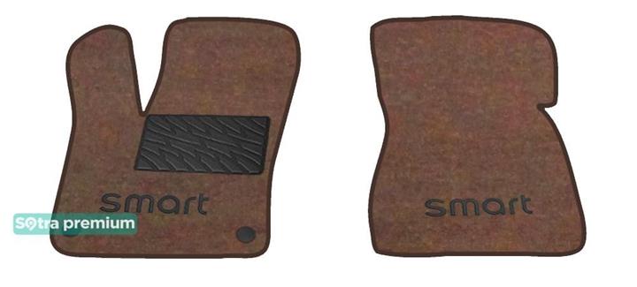 Sotra 08707-CH-CHOCO Interior mats Sotra two-layer brown for Smart Fortwo (2014-), set 08707CHCHOCO