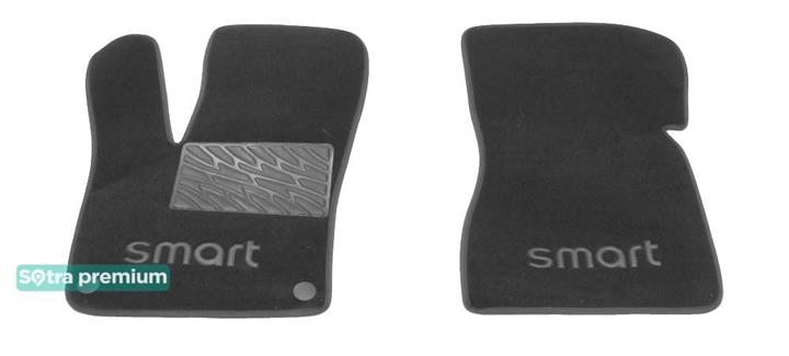 Sotra 08707-CH-GREY Interior mats Sotra two-layer gray for Smart Fortwo (2014-), set 08707CHGREY