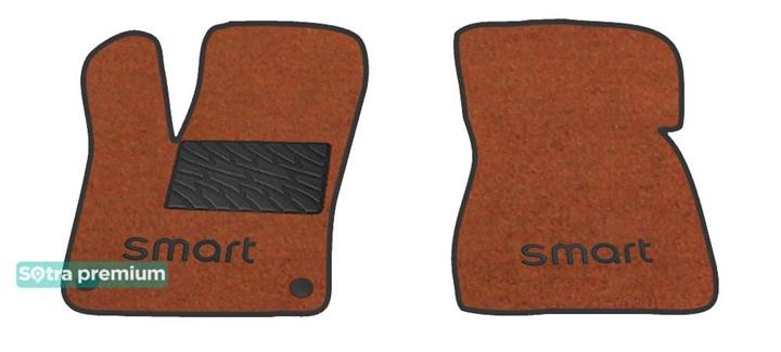 Sotra 08707-CH-TERRA Interior mats Sotra two-layer terracotta for Smart Fortwo (2014-), set 08707CHTERRA