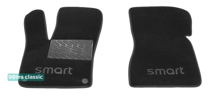 Sotra 08707-GD-GREY Interior mats Sotra two-layer gray for Smart Fortwo (2014-), set 08707GDGREY