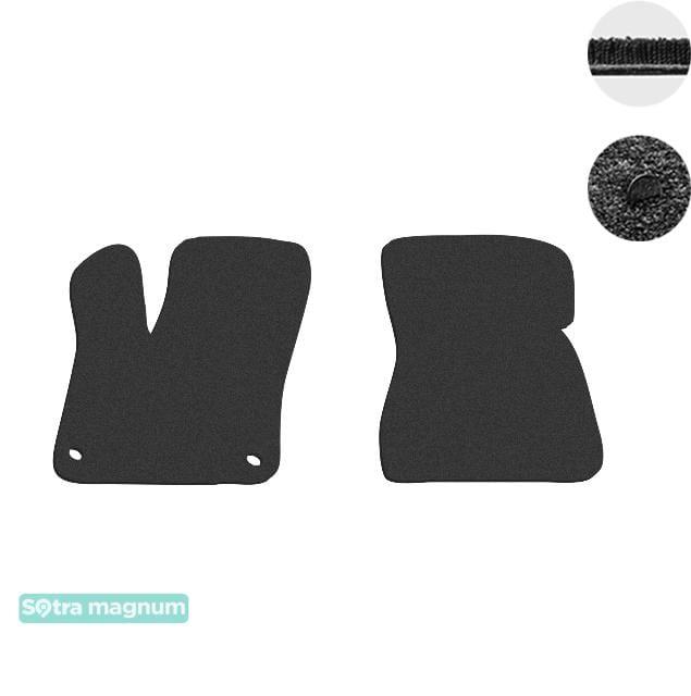 Sotra 08707-MG15-BLACK Interior mats Sotra two-layer black for Smart Fortwo (2014-), set 08707MG15BLACK