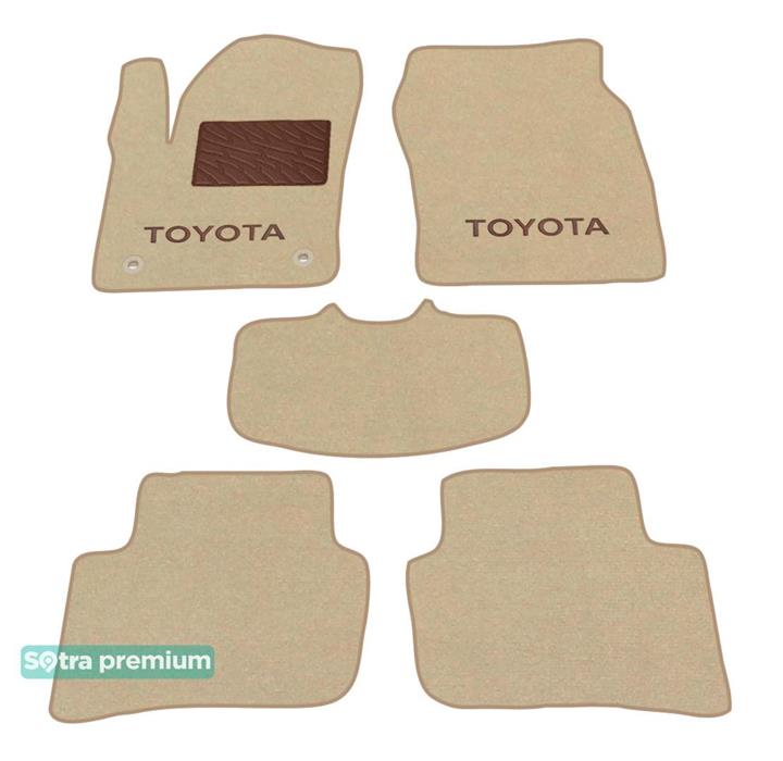 Sotra 08708-CH-BEIGE Interior mats Sotra two-layer beige for Toyota Ch-r (2016-), set 08708CHBEIGE