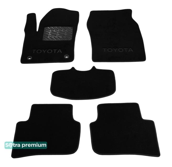 Sotra 08708-CH-BLACK Interior mats Sotra two-layer black for Toyota Ch-r (2016-), set 08708CHBLACK