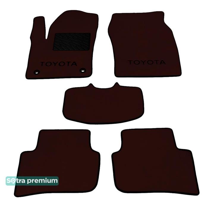 Sotra 08708-CH-CHOCO Interior mats Sotra two-layer brown for Toyota Ch-r (2016-), set 08708CHCHOCO