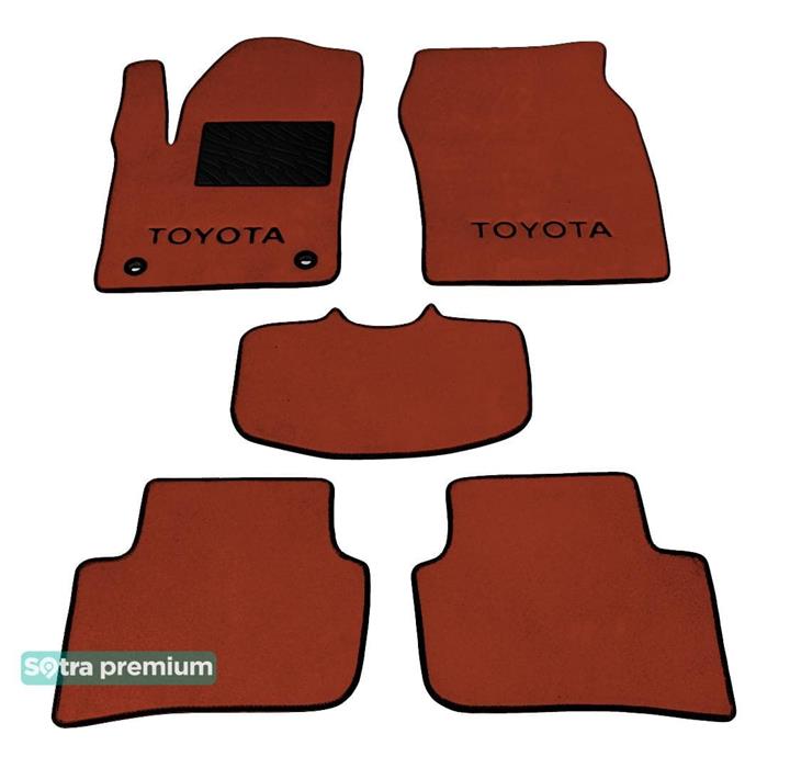 Sotra 08708-CH-TERRA Interior mats Sotra two-layer terracotta for Toyota Ch-r (2016-), set 08708CHTERRA