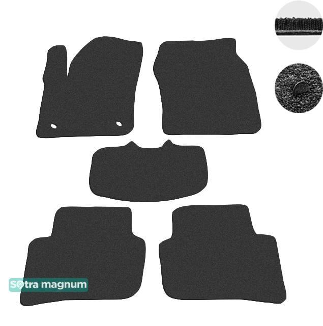 Sotra 08708-MG15-BLACK Interior mats Sotra two-layer black for Toyota Ch-r (2016-), set 08708MG15BLACK