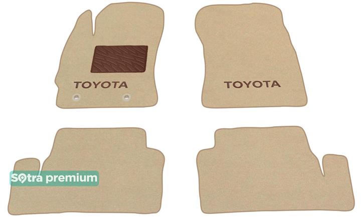 Sotra 08709-CH-BEIGE Interior mats Sotra two-layer beige for Toyota Auris (2013-), set 08709CHBEIGE