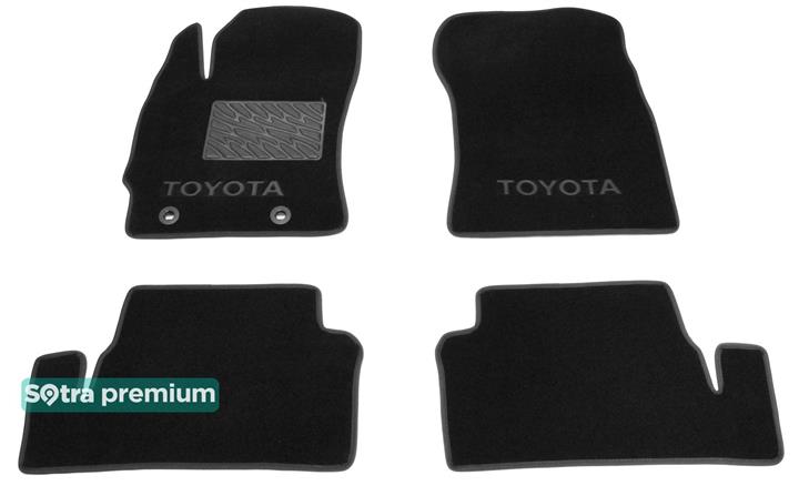 Sotra 08709-CH-BLACK Interior mats Sotra two-layer black for Toyota Auris (2013-), set 08709CHBLACK