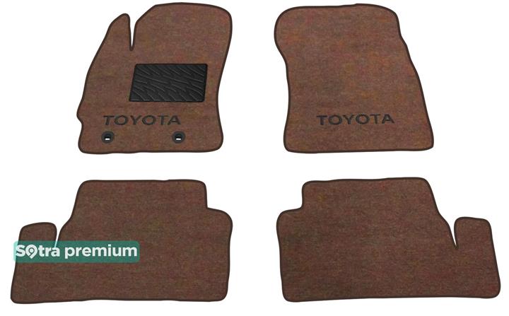 Sotra 08709-CH-CHOCO Interior mats Sotra two-layer brown for Toyota Auris (2013-), set 08709CHCHOCO