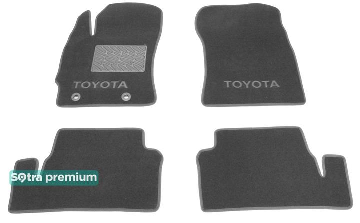 Sotra 08709-CH-GREY Interior mats Sotra two-layer gray for Toyota Auris (2013-), set 08709CHGREY