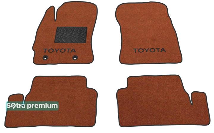Sotra 08709-CH-TERRA Interior mats Sotra two-layer terracotta for Toyota Auris (2013-), set 08709CHTERRA