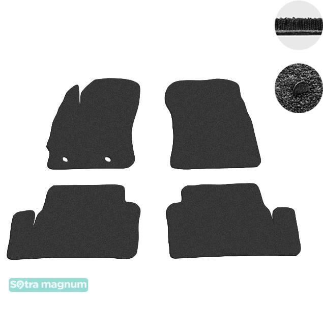 Sotra 08709-MG15-BLACK Interior mats Sotra two-layer black for Toyota Auris (2013-), set 08709MG15BLACK