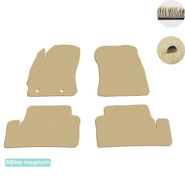 Sotra 08709-MG20-BEIGE Interior mats Sotra two-layer beige for Toyota Auris (2013-), set 08709MG20BEIGE