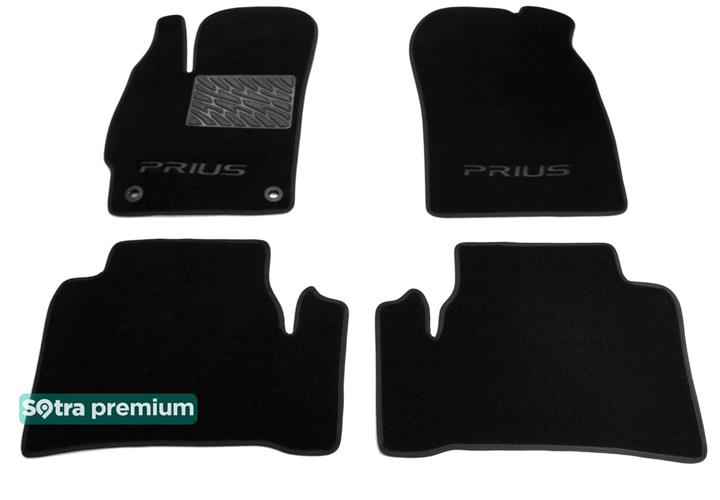 Sotra 08710-CH-BLACK Interior mats Sotra two-layer black for Toyota Prius (2012-2015), set 08710CHBLACK