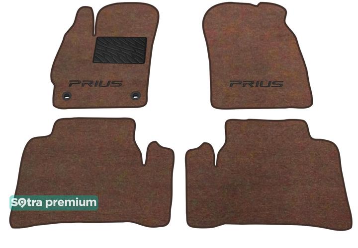 Sotra 08710-CH-CHOCO Interior mats Sotra two-layer brown for Toyota Prius (2012-2015), set 08710CHCHOCO
