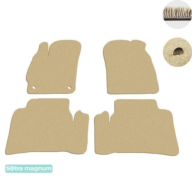 Sotra 08710-MG20-BEIGE Interior mats Sotra two-layer beige for Toyota Prius (2012-2015), set 08710MG20BEIGE