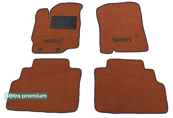 Sotra 08711-CH-TERRA Interior mats Sotra two-layer terracotta for Toyota Yaris (2011-), set 08711CHTERRA