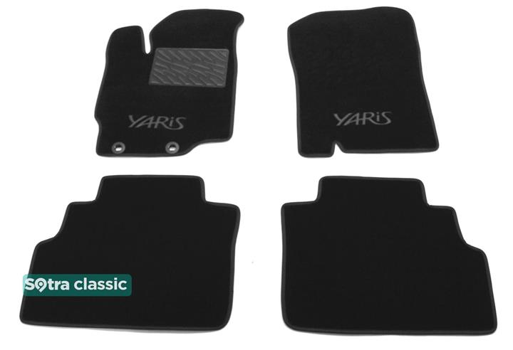 Sotra 08711-GD-GREY Interior mats Sotra two-layer gray for Toyota Yaris (2011-), set 08711GDGREY