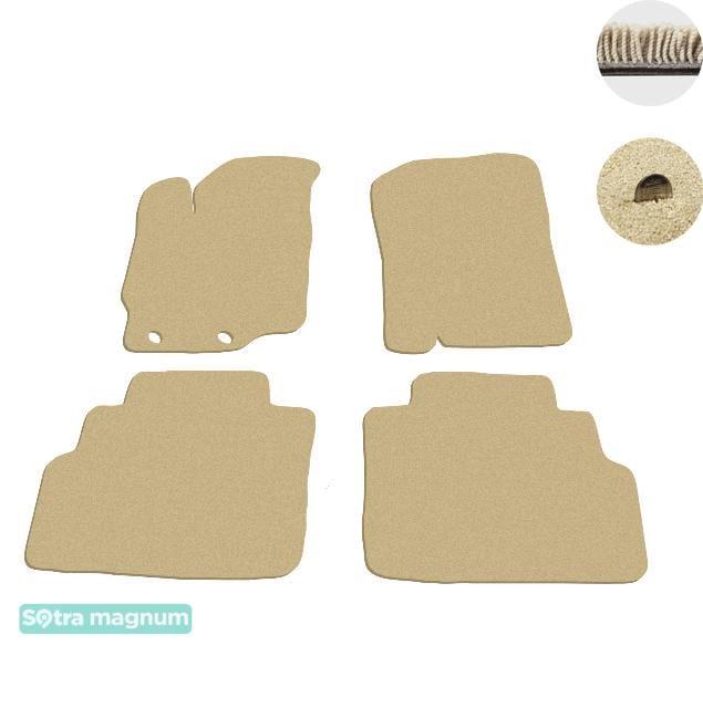 Sotra 08711-MG20-BEIGE Interior mats Sotra two-layer beige for Toyota Yaris (2011-), set 08711MG20BEIGE