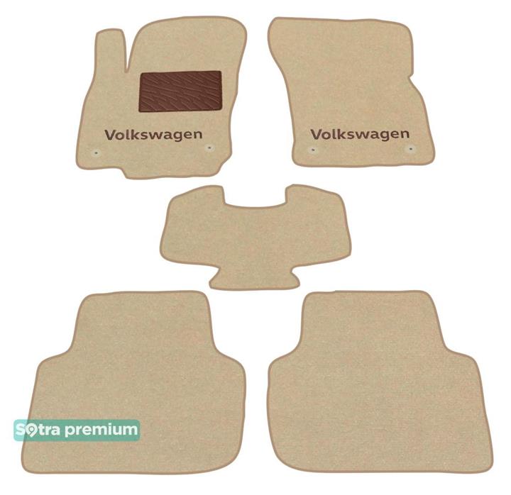 Sotra 08712-CH-BEIGE Interior mats Sotra two-layer beige for Volkswagen Tiguan (2016-), set 08712CHBEIGE