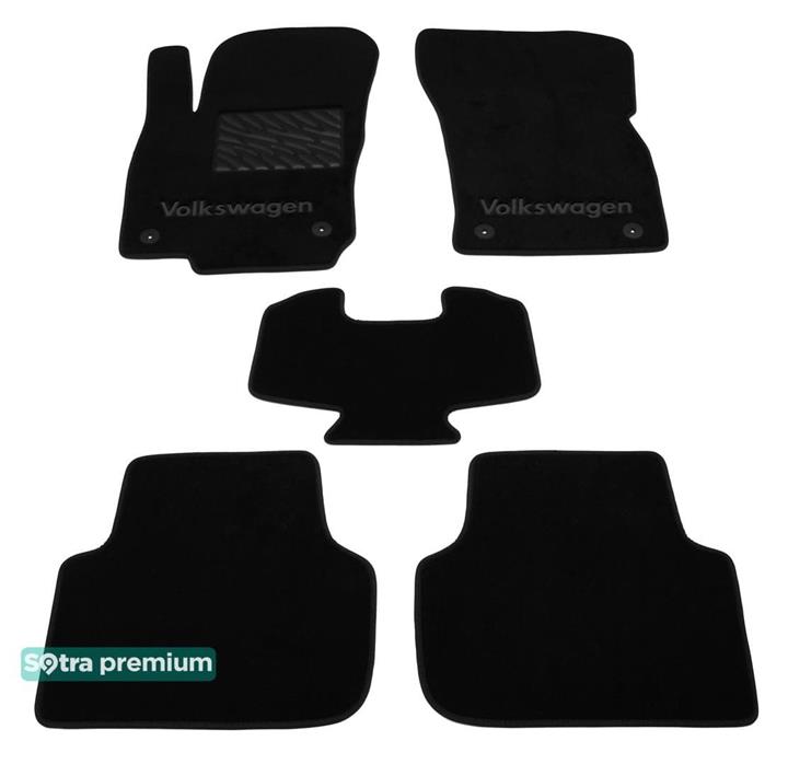 Sotra 08712-CH-BLACK Interior mats Sotra two-layer black for Volkswagen Tiguan (2016-), set 08712CHBLACK