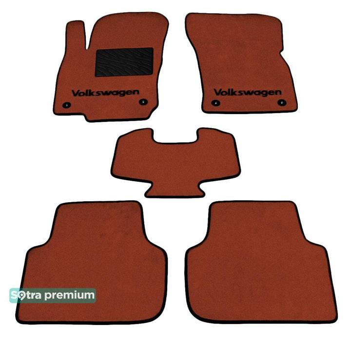 Sotra 08712-CH-TERRA Interior mats Sotra two-layer terracotta for Volkswagen Tiguan (2016-), set 08712CHTERRA