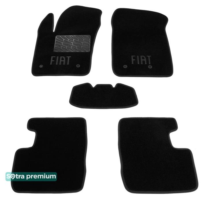 Sotra 08729-CH-BLACK Interior mats Sotra two-layer black for Fiat 500x (2014-), set 08729CHBLACK