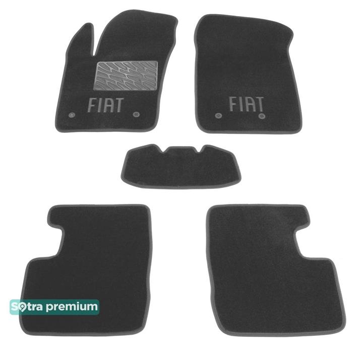 Sotra 08729-CH-GREY Interior mats Sotra two-layer gray for Fiat 500x (2014-), set 08729CHGREY