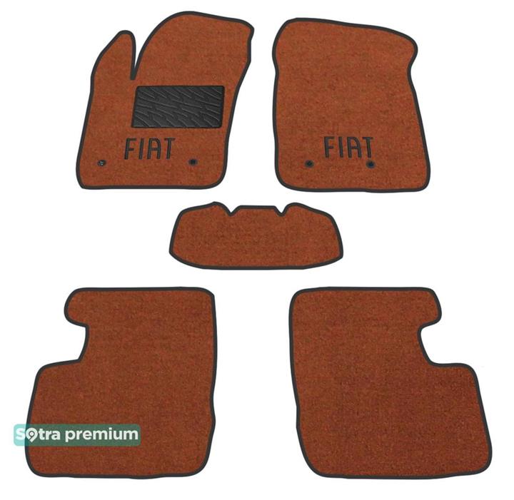 Sotra 08729-CH-TERRA Interior mats Sotra two-layer terracotta for Fiat 500x (2014-), set 08729CHTERRA