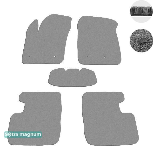 Sotra 08729-MG20-GREY Interior mats Sotra two-layer gray for Fiat 500x (2014-), set 08729MG20GREY