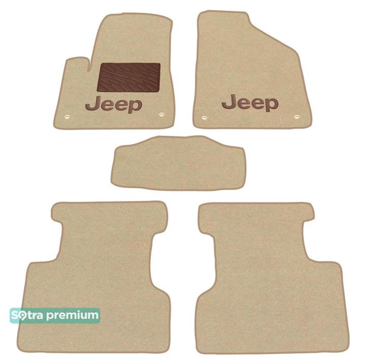 Sotra 08730-CH-BEIGE Interior mats Sotra two-layer beige for Jeep Cherokee (2013-), set 08730CHBEIGE