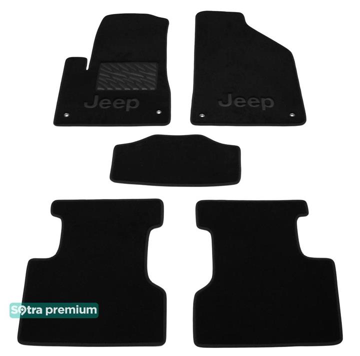 Sotra 08730-CH-BLACK Interior mats Sotra two-layer black for Jeep Cherokee (2013-), set 08730CHBLACK