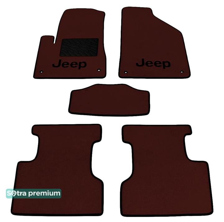 Sotra 08730-CH-CHOCO Interior mats Sotra two-layer brown for Jeep Cherokee (2013-), set 08730CHCHOCO