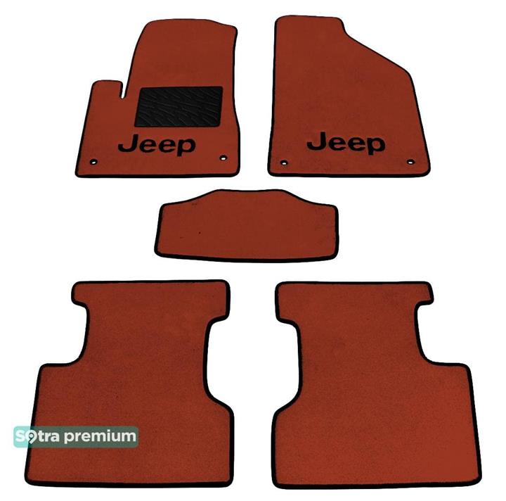 Sotra 08730-CH-TERRA Interior mats Sotra two-layer terracotta for Jeep Cherokee (2013-), set 08730CHTERRA