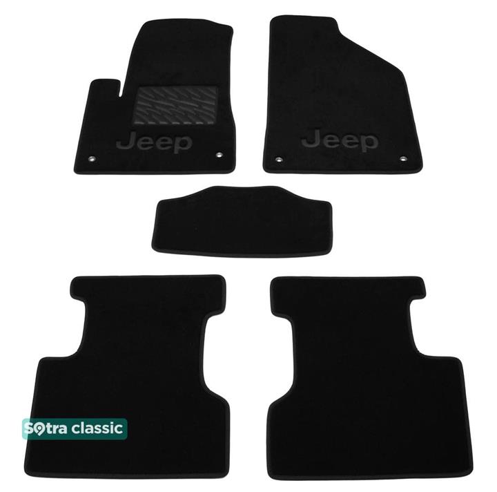 Sotra 08730-GD-BLACK Interior mats Sotra two-layer black for Jeep Cherokee (2013-), set 08730GDBLACK