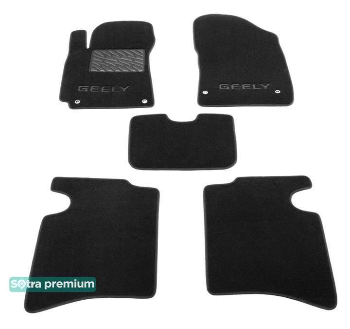 Sotra 08736-CH-BLACK Interior mats Sotra two-layer black for Geely Gc6 (2011-), set 08736CHBLACK