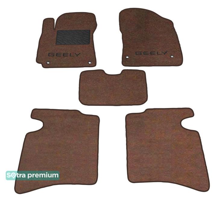 Sotra 08736-CH-CHOCO Interior mats Sotra two-layer brown for Geely Gc6 (2011-), set 08736CHCHOCO