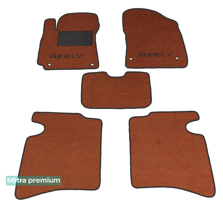 Sotra 08736-CH-TERRA Interior mats Sotra two-layer terracotta for Geely Gc6 (2011-), set 08736CHTERRA