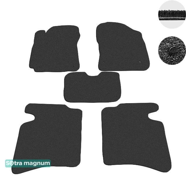 Sotra 08736-MG15-BLACK Interior mats Sotra two-layer black for Geely Gc6 (2011-), set 08736MG15BLACK