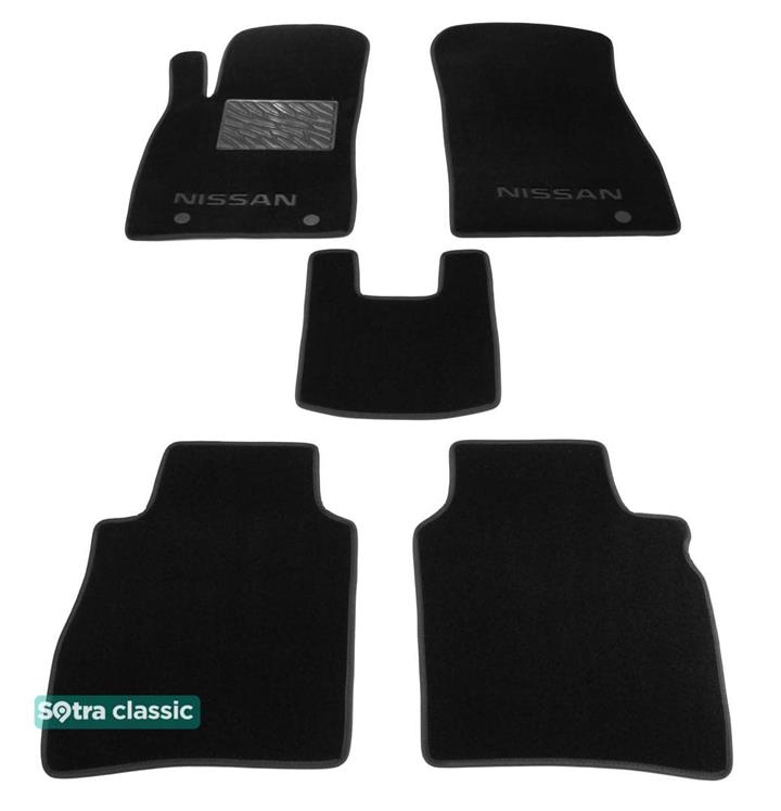 Sotra 08741-GD-BLACK Interior mats Sotra two-layer black for Nissan Sentra (2012-), set 08741GDBLACK