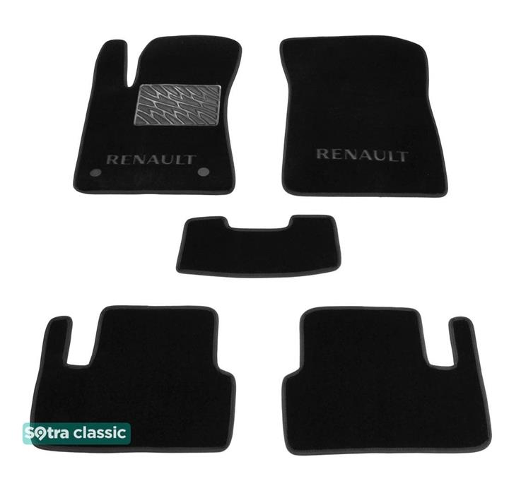 Sotra 08745-GD-BLACK Interior mats Sotra two-layer black for Renault Megane (2016-), set 08745GDBLACK