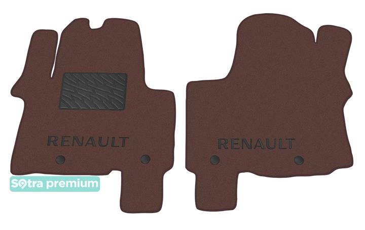 Sotra 08746-CH-CHOCO Interior mats Sotra two-layer brown for Renault Trafic (2014-), set 08746CHCHOCO