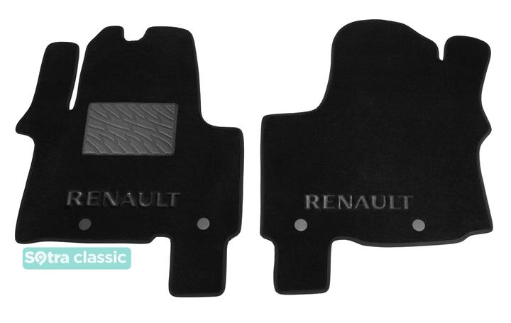 Sotra 08746-GD-BLACK Interior mats Sotra two-layer black for Renault Trafic (2014-), set 08746GDBLACK