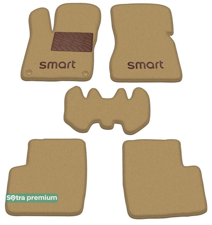 Sotra 08749-CH-BEIGE Interior mats Sotra two-layer beige for Smart Forfour (2014-), set 08749CHBEIGE