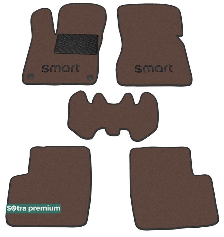 Sotra 08749-CH-CHOCO Interior mats Sotra two-layer brown for Smart Forfour (2014-), set 08749CHCHOCO