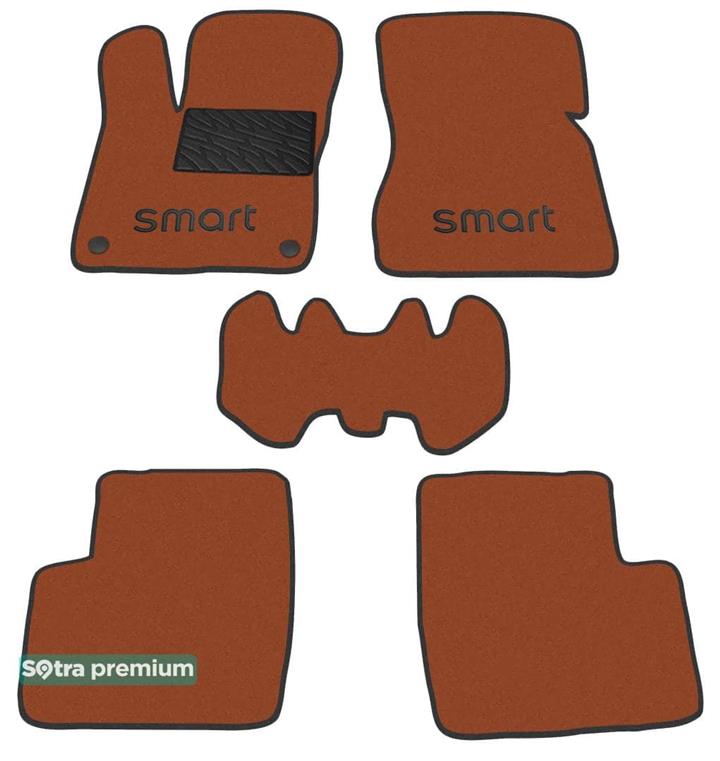 Sotra 08749-CH-TERRA Interior mats Sotra two-layer terracotta for Smart Forfour (2014-), set 08749CHTERRA