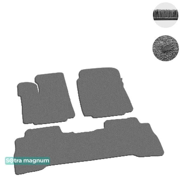 Sotra 00974-2-MG20-GREY Interior mats Sotra two-layer gray for Acura Mdx (2002-2006), set 009742MG20GREY