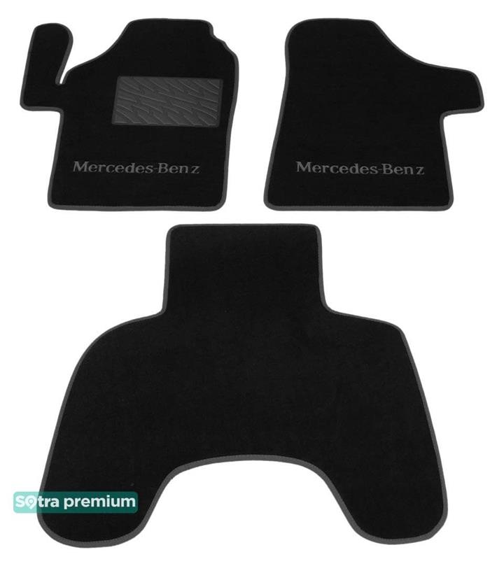 Sotra 01449-CH-BLACK Interior mats Sotra two-layer black for Mercedes Vito / viano (1996-2003), set 01449CHBLACK